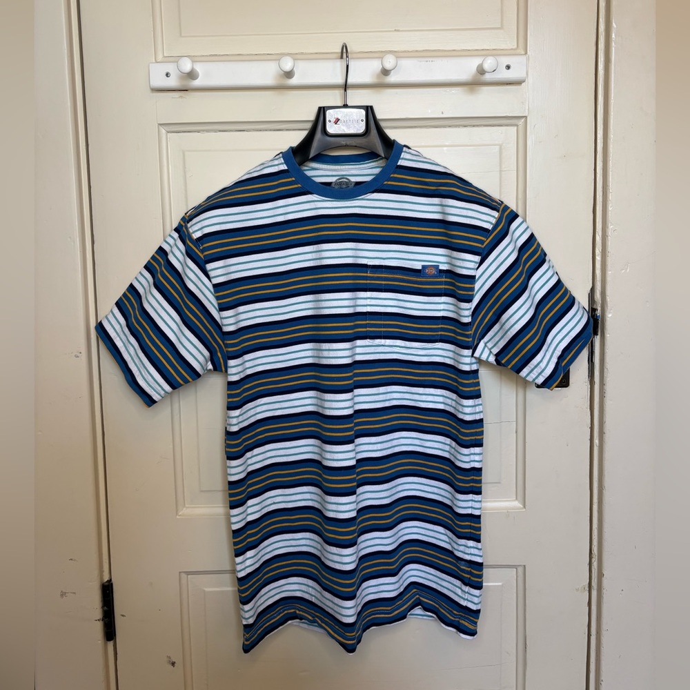 Dickies Mens Striped Pocket T-shirt - medium
